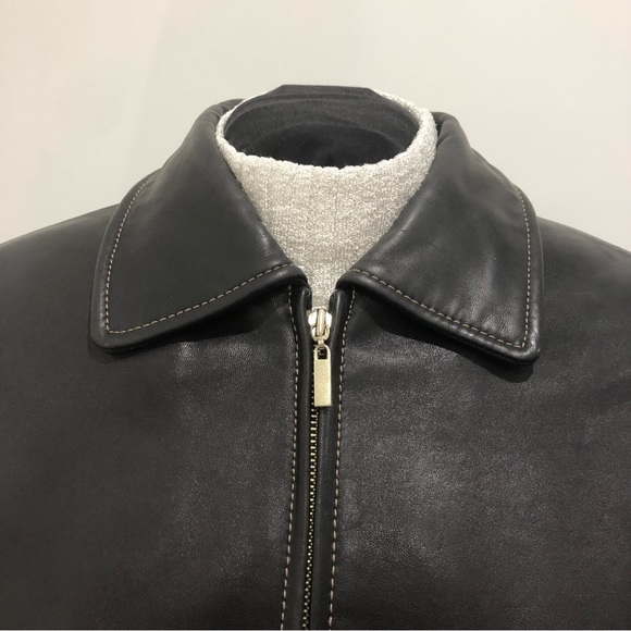 Black Leather Blazer Jacket Jessica Large - Picture 5 of 10